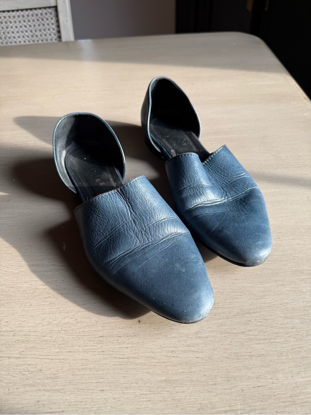 Maguire Leather D’Orsay Flats Navy Blue Women’s EU 38